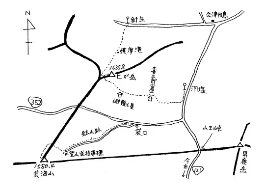 七ヶ岳・荒海山概念図