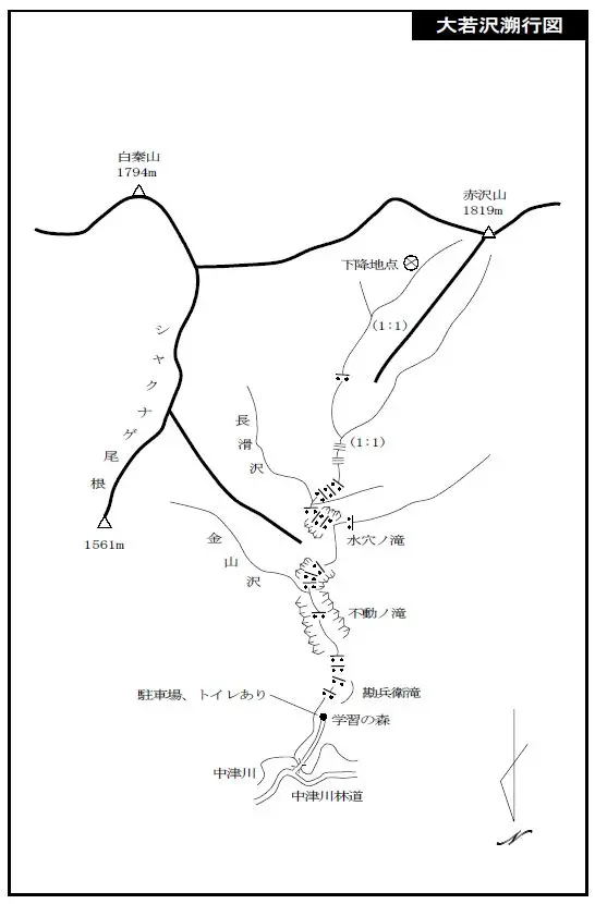 大若沢溯行図