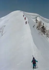 釜ヶ峰のナイフリッジ