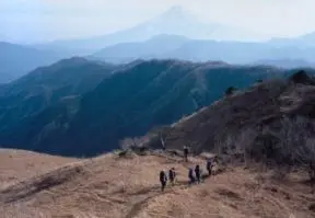 ときおり富士山も顔を見せてくれた