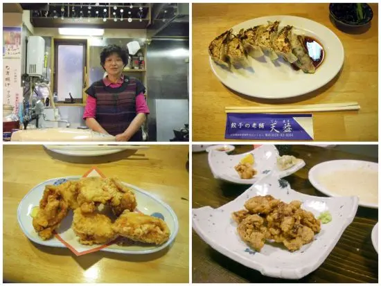 女将さんがそつなくこなします!餃子、唐揚げ・・・1人で食べるには大変