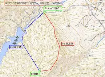 相馬岳バリエーションルート図